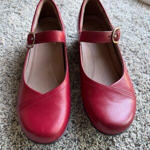 Dansko Fawna Red Burnished Calf 38 (U.S. Women’s 7.5-8) Mary Jane Shoes